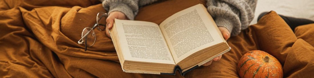 woman reading a book