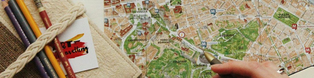 A person drawing a map