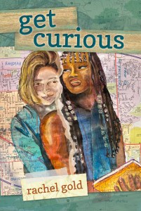 The cover of Get Curious, featuring a queer interracial couple embracing